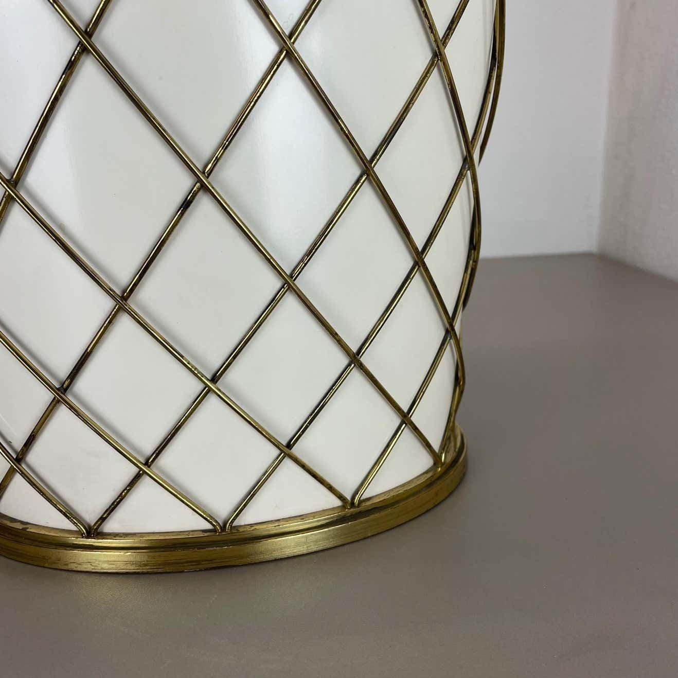 1324.0 Original 1950s Brass Umbrella Stand By Vereinigte Werkstätten München, Germany photo