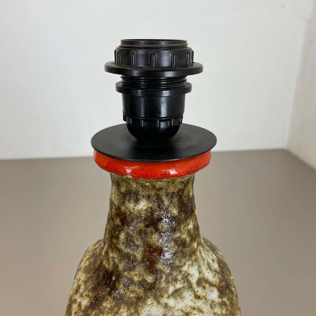 Lighting Rare Fat Lava Ceramic Pottery Table Light By Dümler And Breiden, Germany, 1970s photo