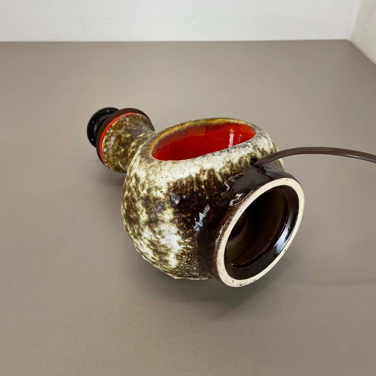 502.0 Rare Fat Lava Ceramic Pottery Table Light By Dümler And Breiden, Germany, 1970s photo