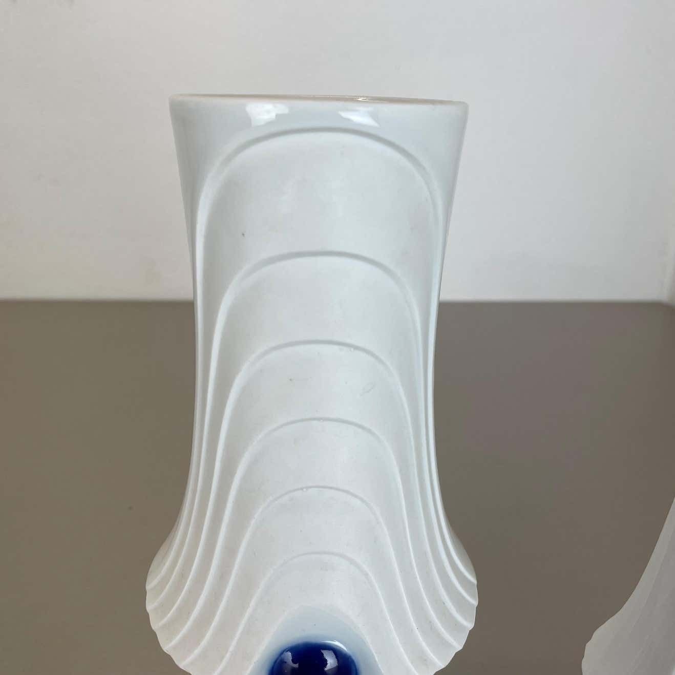Set Of 2 Original Porcelain Op Art Vase Made By Royal Bavaria Kpm Germany, 1970s photo buy