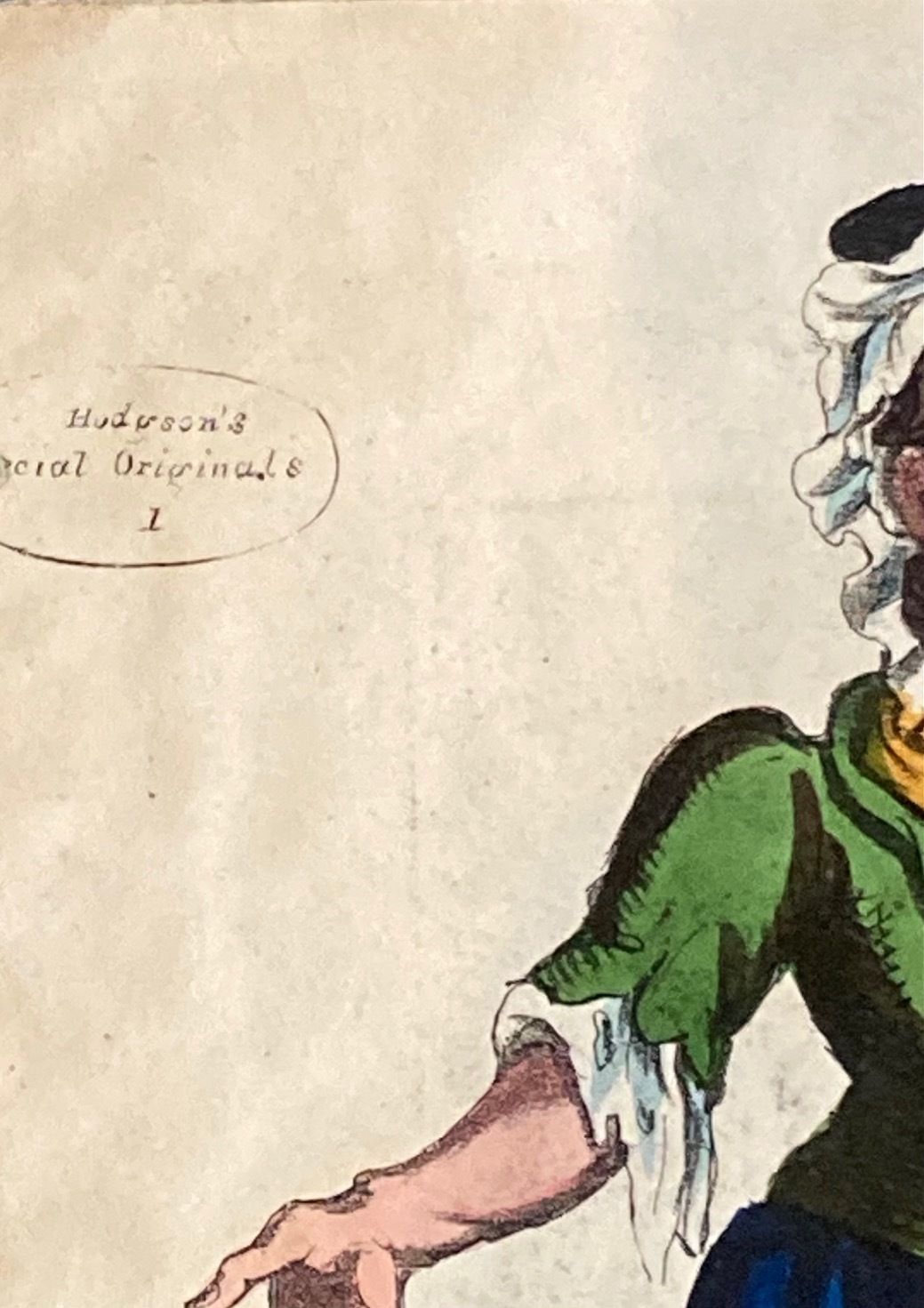 1830s Hand Coloured Lithograph The Proposal By Orlando Hodgson Cloth Fair photo for sale