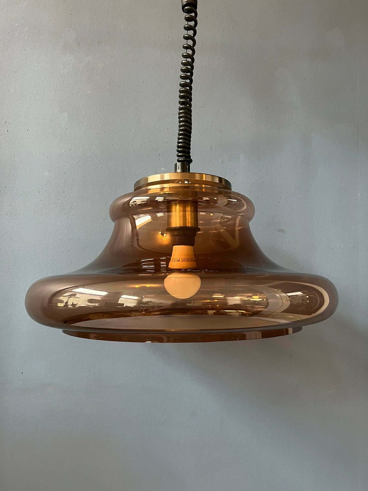 Space Age Hanglamp Van Herda / Vintage Mid Century Plafondlamp photo vinterior