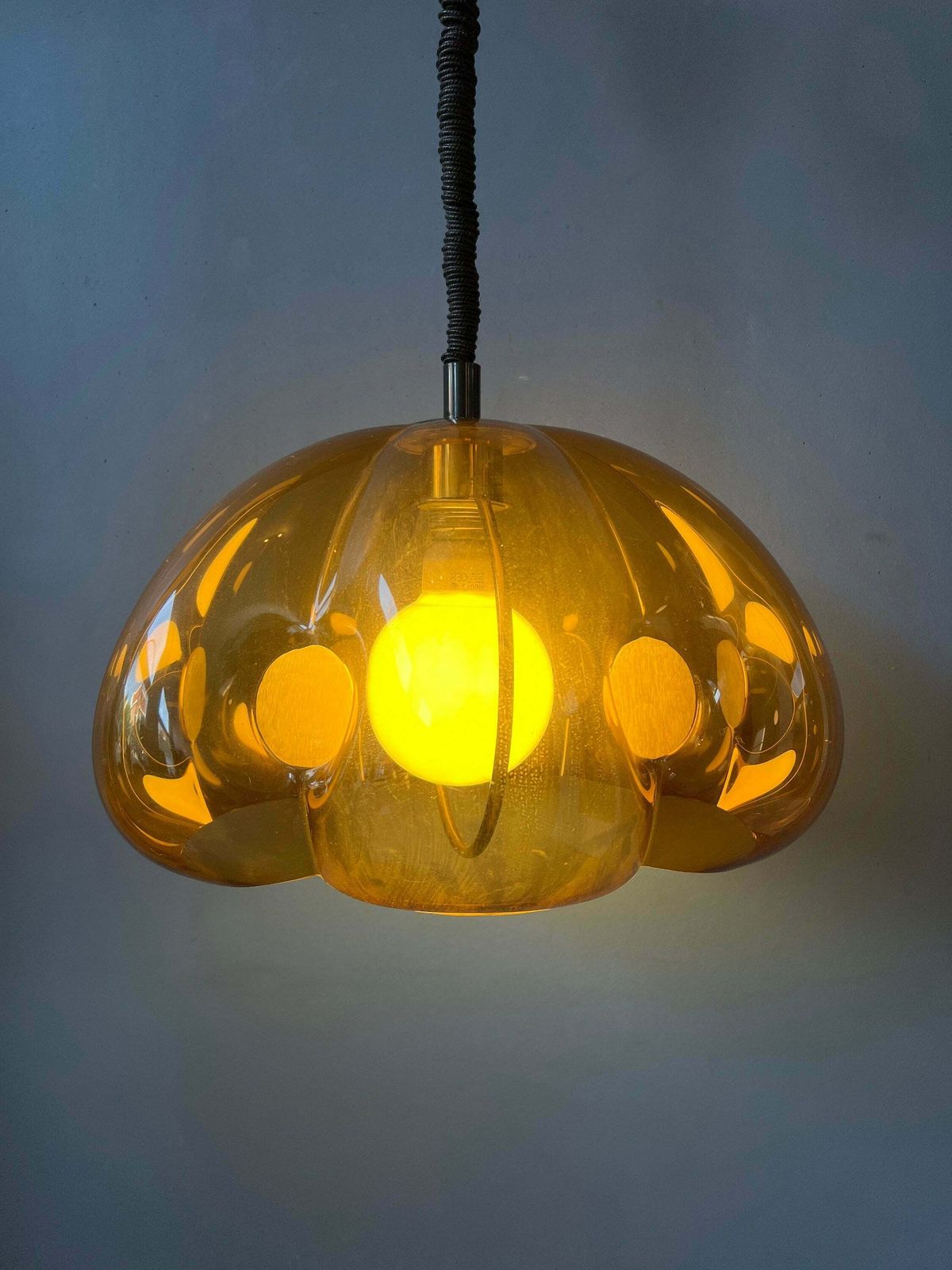 Vintage Herda Space Age Hanglamp | Mid Century Lamp | Retro Jaren '70 Verlichting