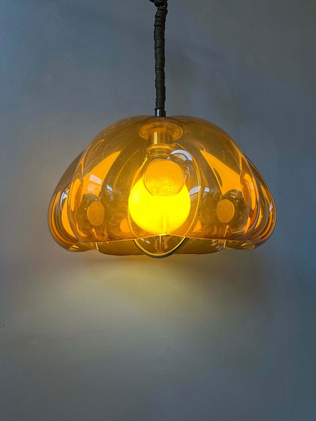 Vintage Herda Space Age Hanglamp | Mid Century Lamp | Retro Jaren '70 Verlichting photo for sale