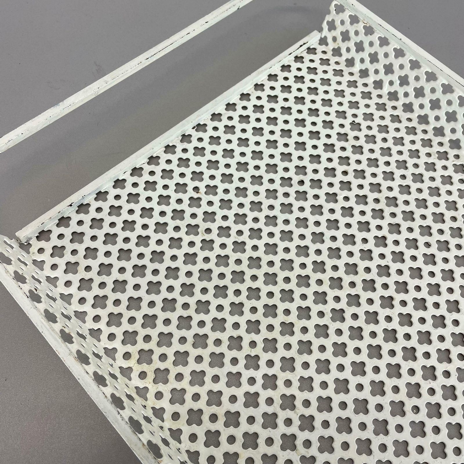 photo for sale Original French Modernist Metal Tray Rigituelle By Mathieu Matégot 1950s