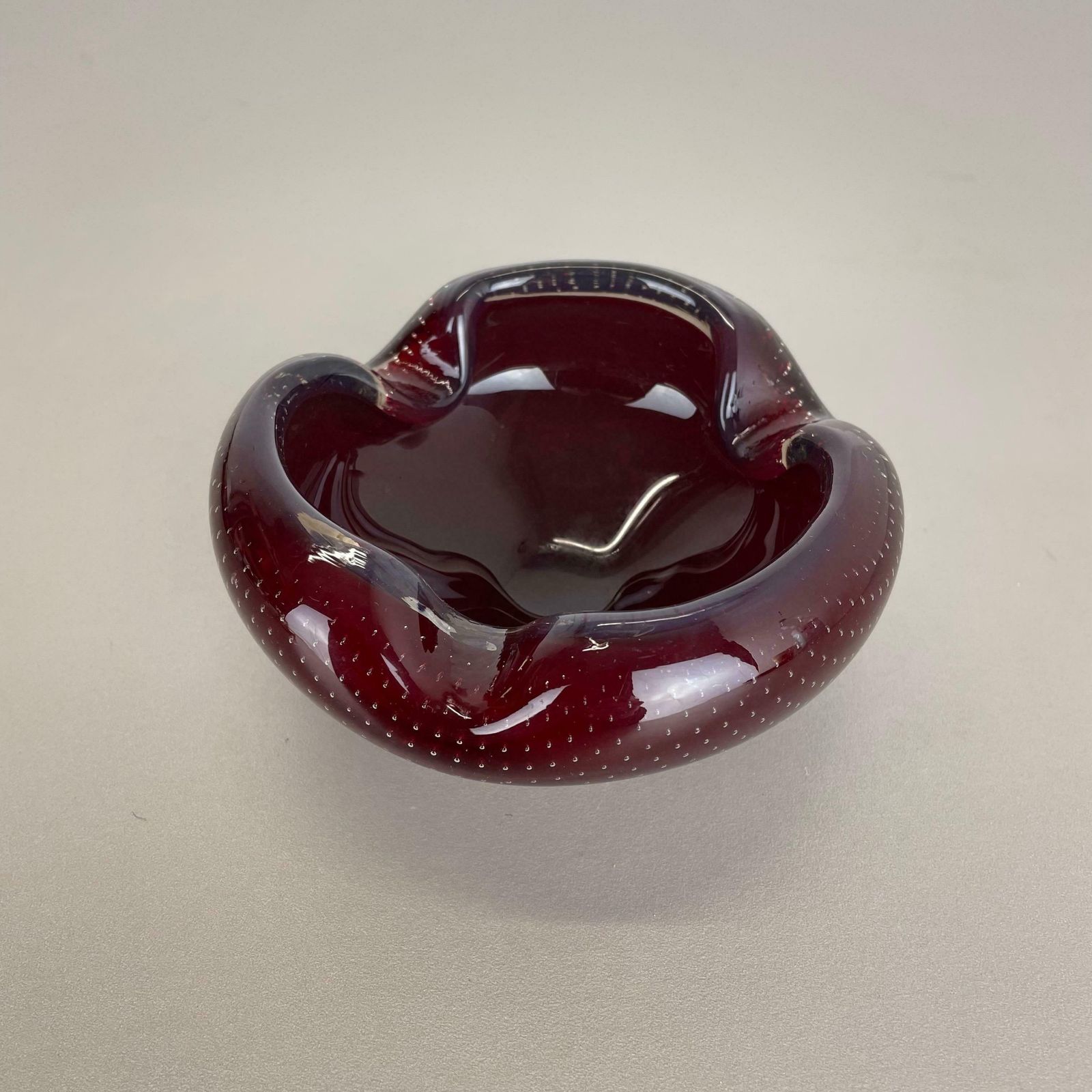 Red Bubble Murano Glass Bowl Shells Ashtray Element By Venini Italy 1970s No 2 photo furniture