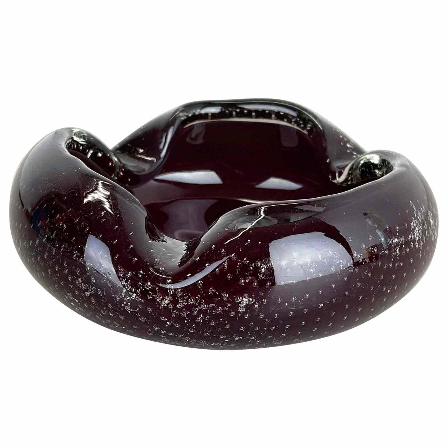 Red Murano Glass Bowl Shells Ashtray Element By Venini Italy 1970s No 1