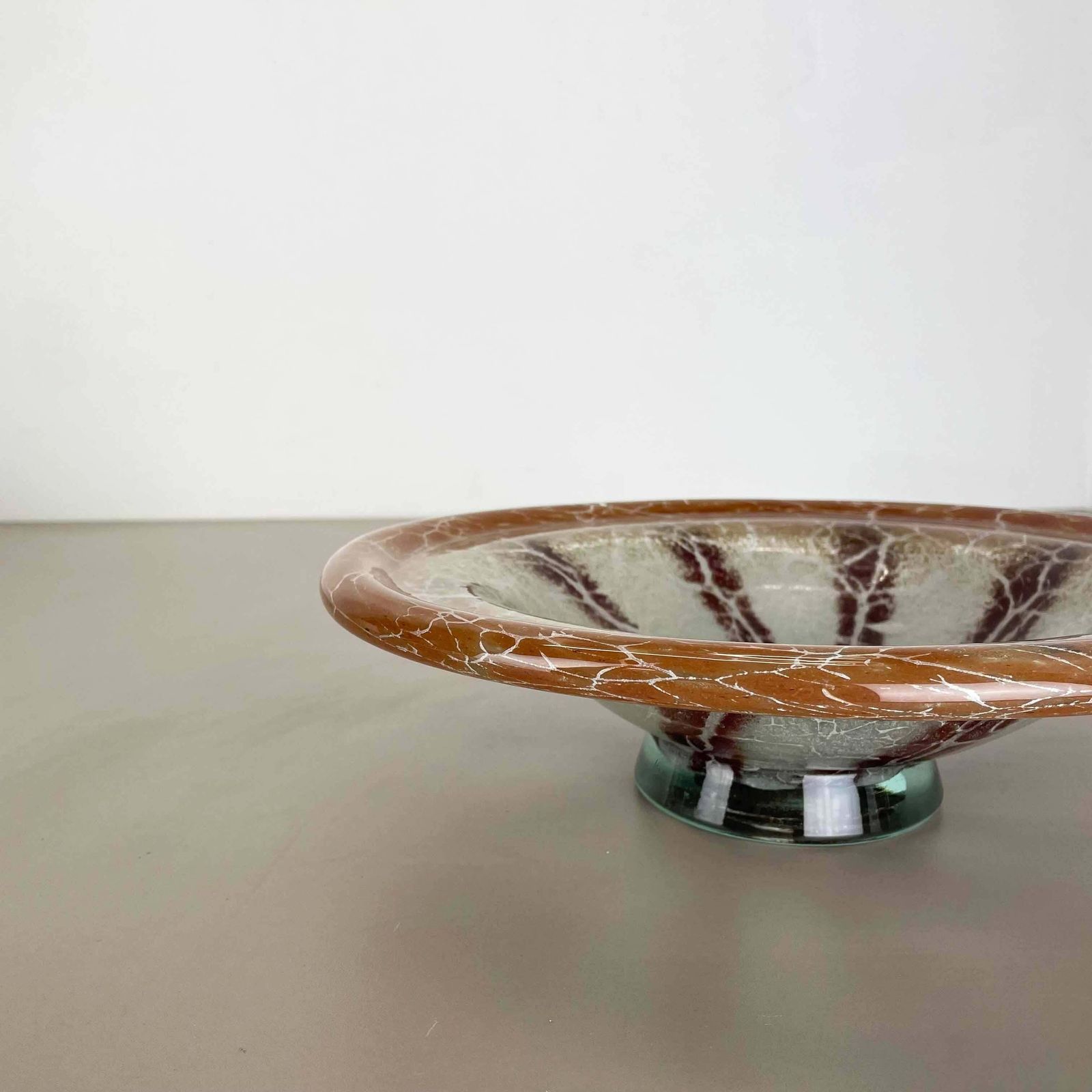 German Glass Bowl By Karl Wiedmann For Wmf Ikora, 1930s Baushaus Art Deco photo buy