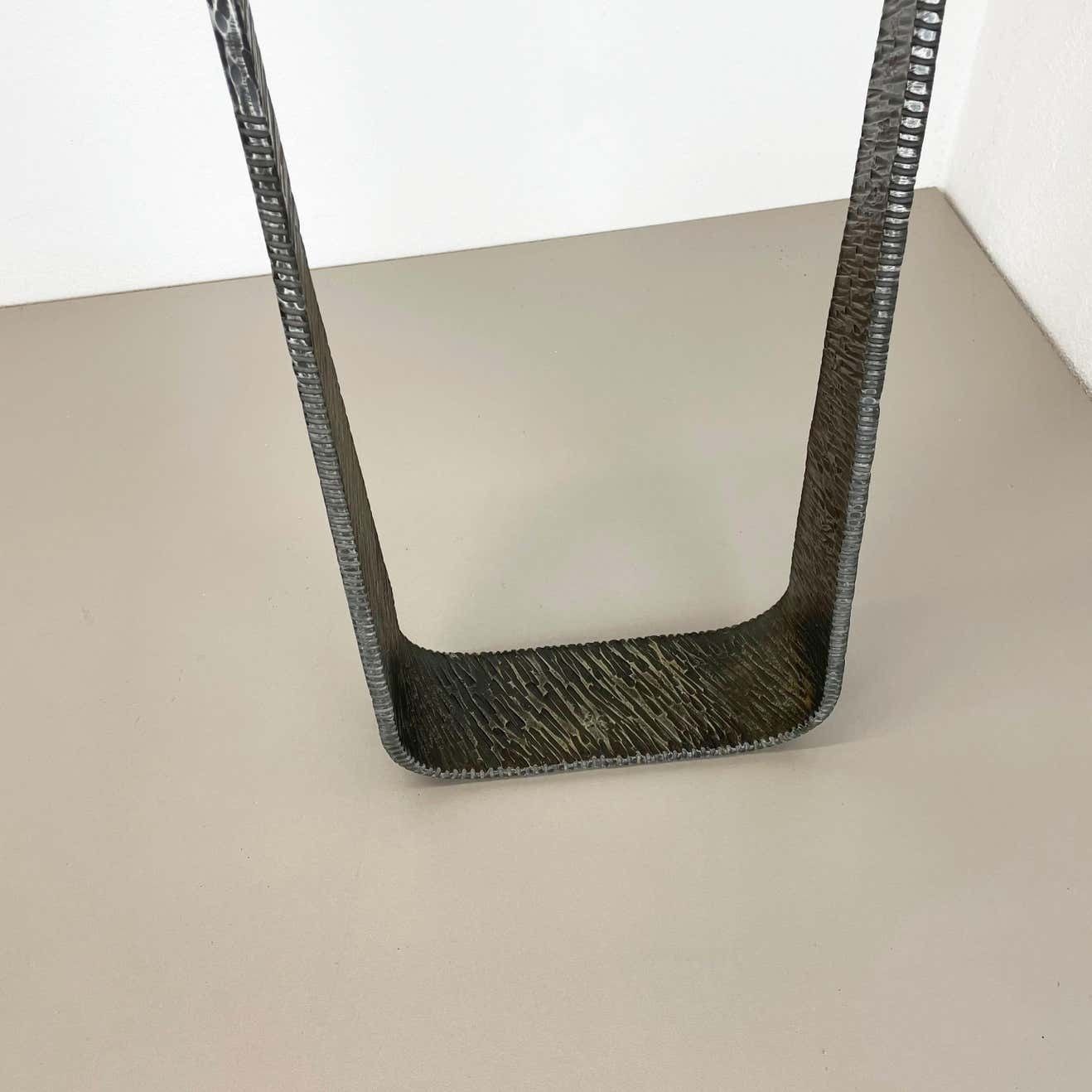 photo for sale Xl Modernist Sculptural Brutalist Copper Floor Candleholder, Germany, 1970s