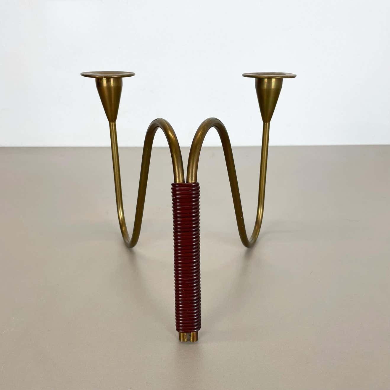 1083.0 Sculptural Brass Candleholder Object By Günter Kupetz For Wmf, Germany 1950s photo