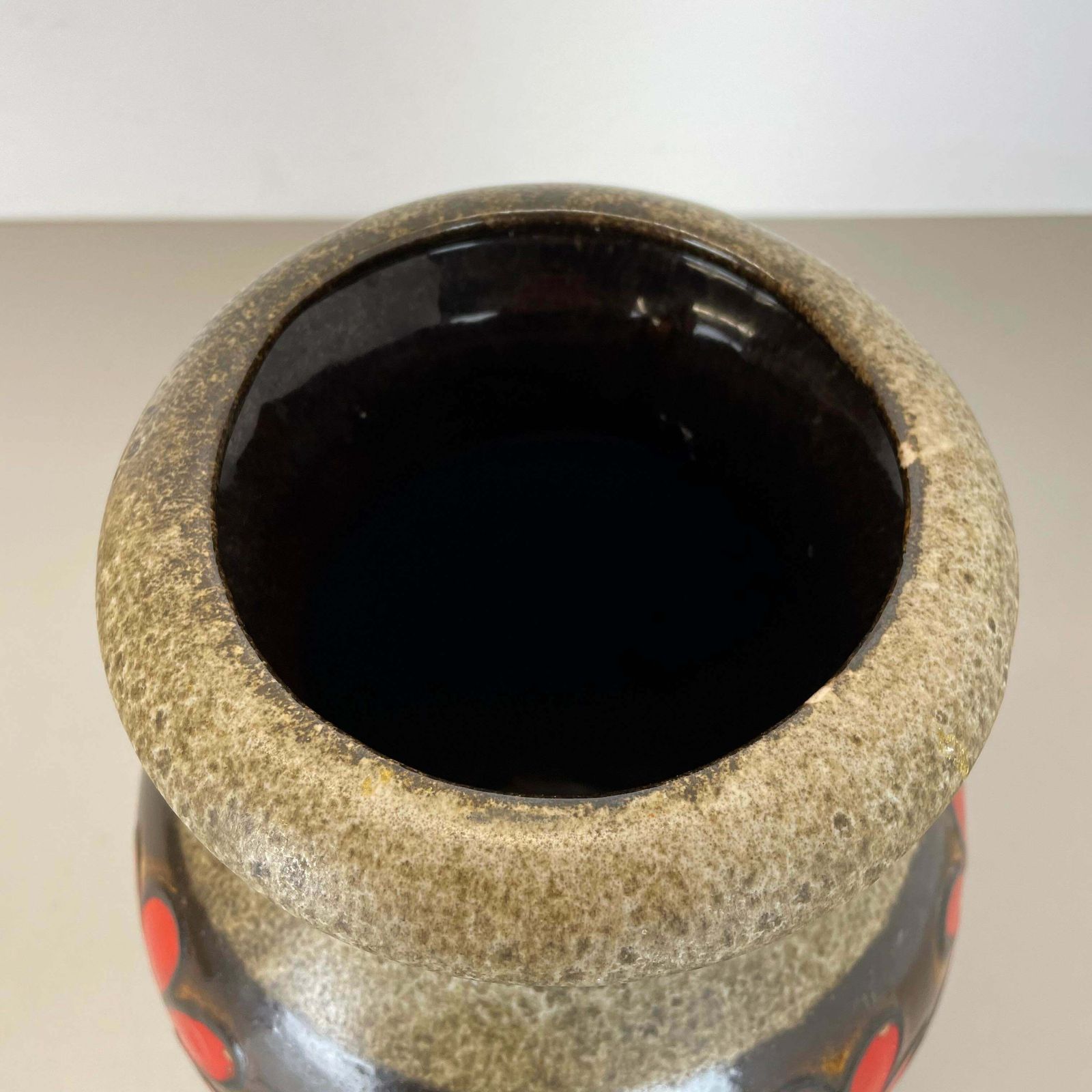 Large Pottery Fat Lava Multi Colour "Floral" Floor Vase Made By Scheurich, 1970s photo 500.0