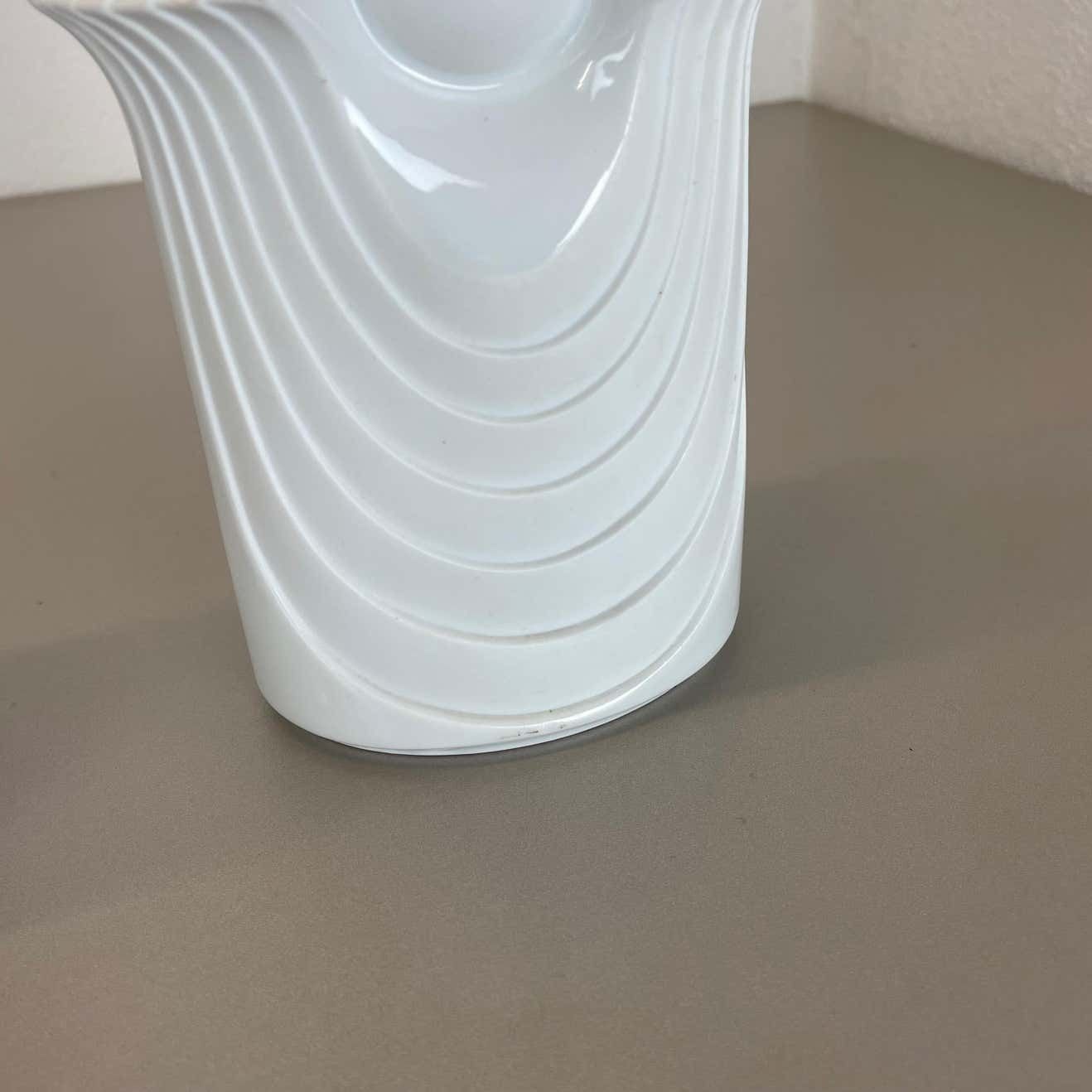 Set Of 2 Original Porcelain Op Art Vase Made By Royal Bavaria Kpm Germany, 1970s photo vintage