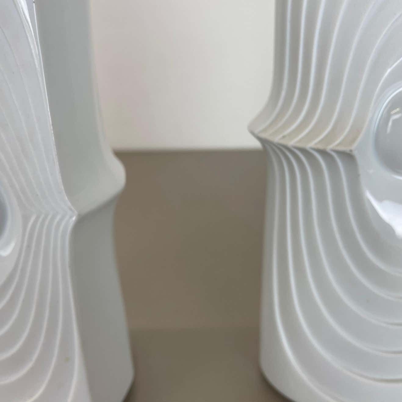 photo for sale Set Of 2 Original Porcelain Op Art Vase Made By Royal Bavaria Kpm Germany, 1970s