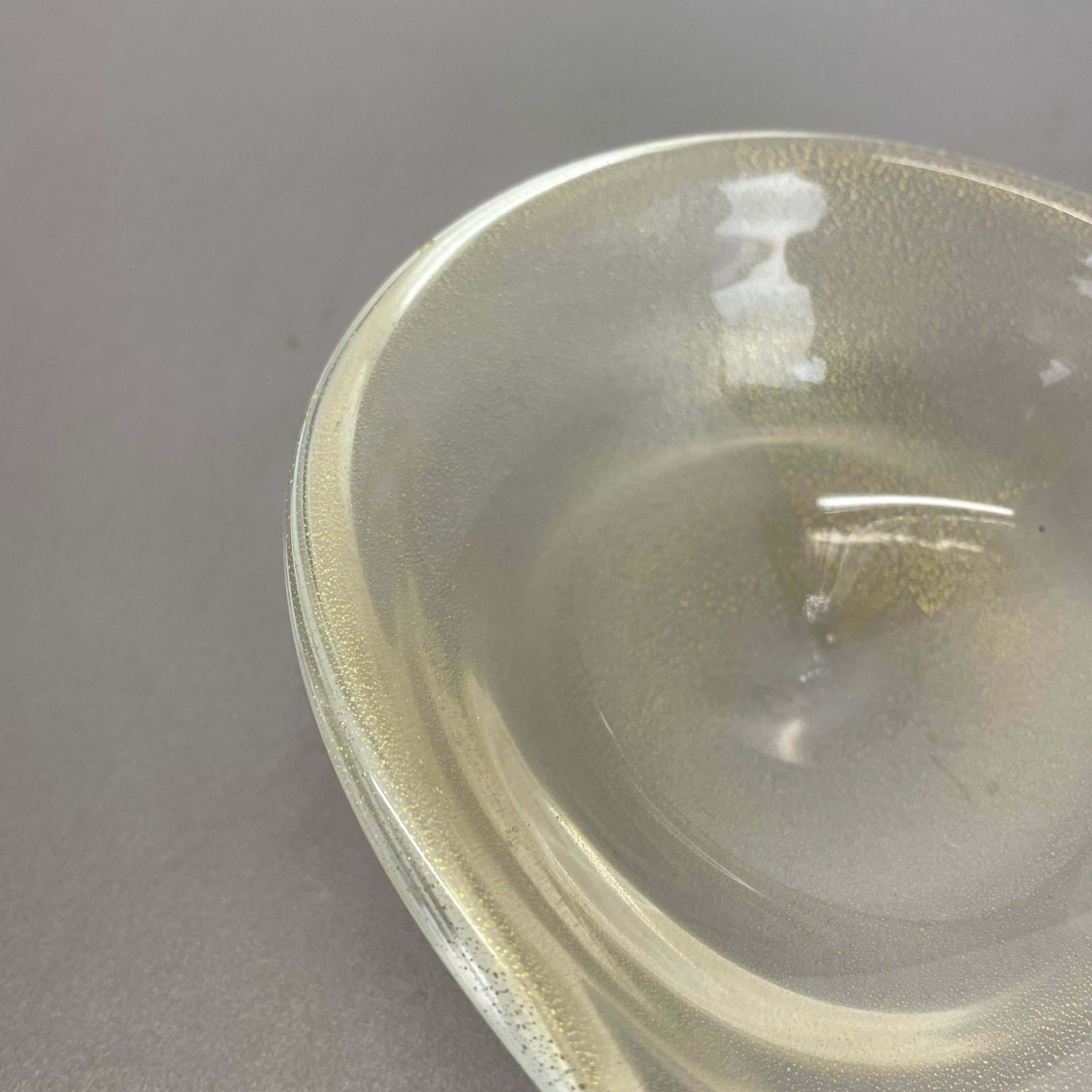 photo furniture Glass Bowl Element Shell Ashtray Murano Bubble By Barovier And Toso Italy 1970s
