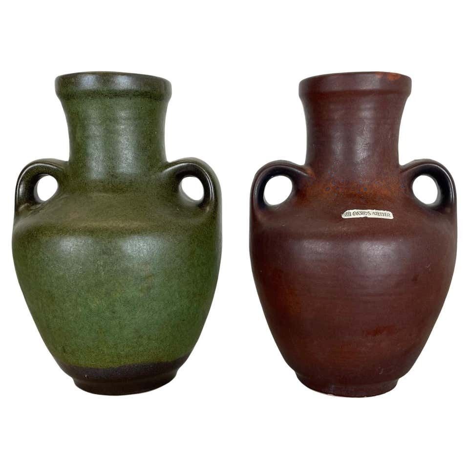 Set Of 2 Ceramic Pottery Vase Heinz Siery Carstens Tönnieshof, Germany, 1970s