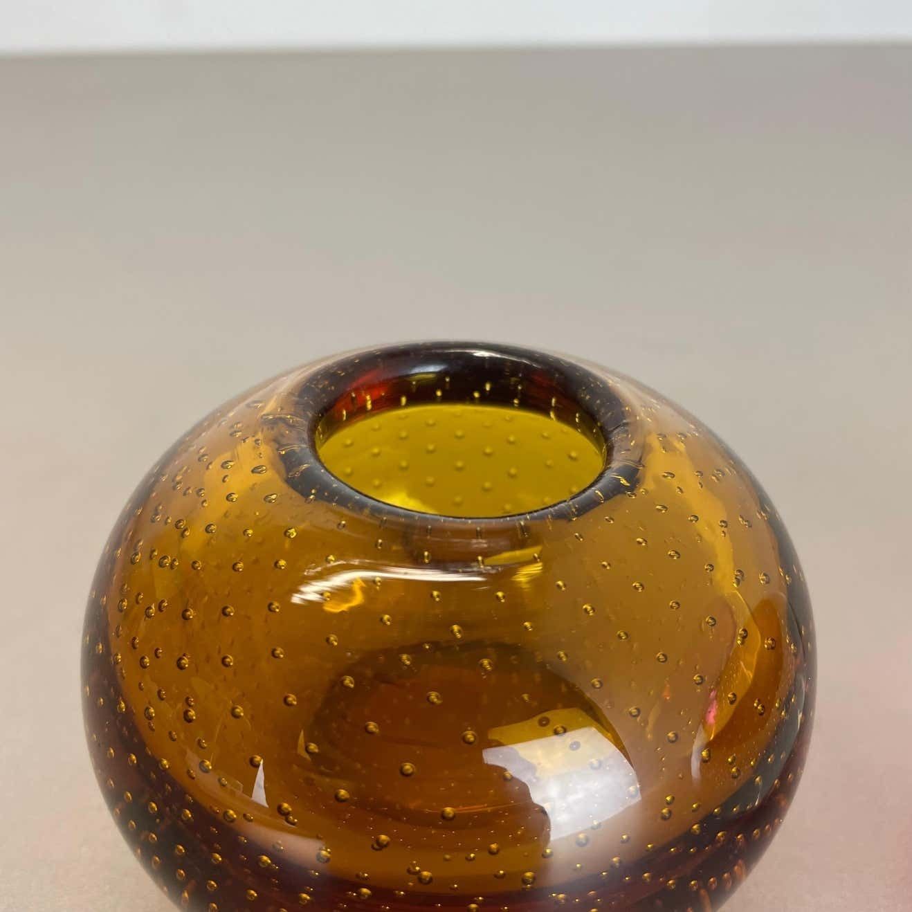 Set Of 2 Murano Glass Bubble Structure Bowl Shells Ashtray Element, Italy, 1970s photo buy