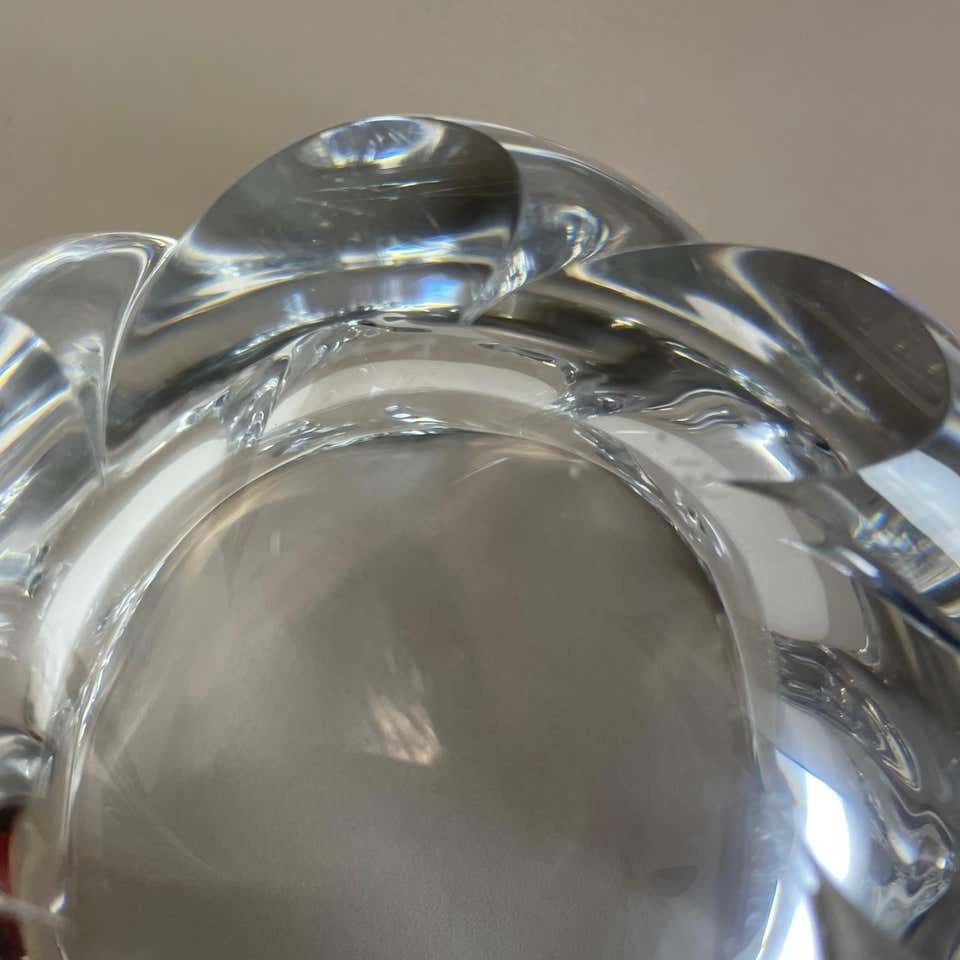 photo buy Large 2kg Floral Glass Shell Bowl Ashtray Element By Orrefors, Sweden, 1970s