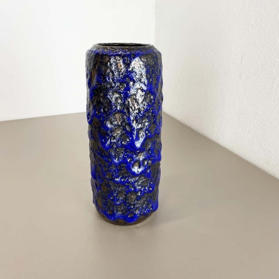 Rare Super Color Crusty Fat Lava Multi Color Vase Scheurich, Germany Wgp, 1970s photo for sale