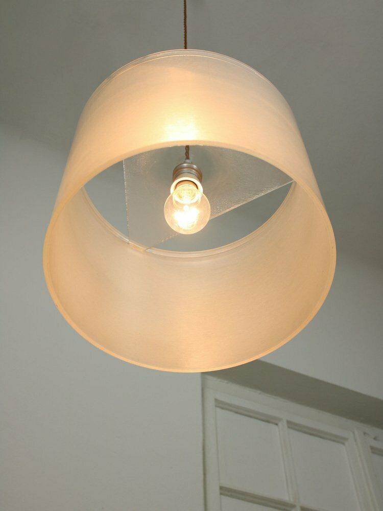 Vintage Italian Acrylic Glass Pendant Lamp, 1980s photo 533.0