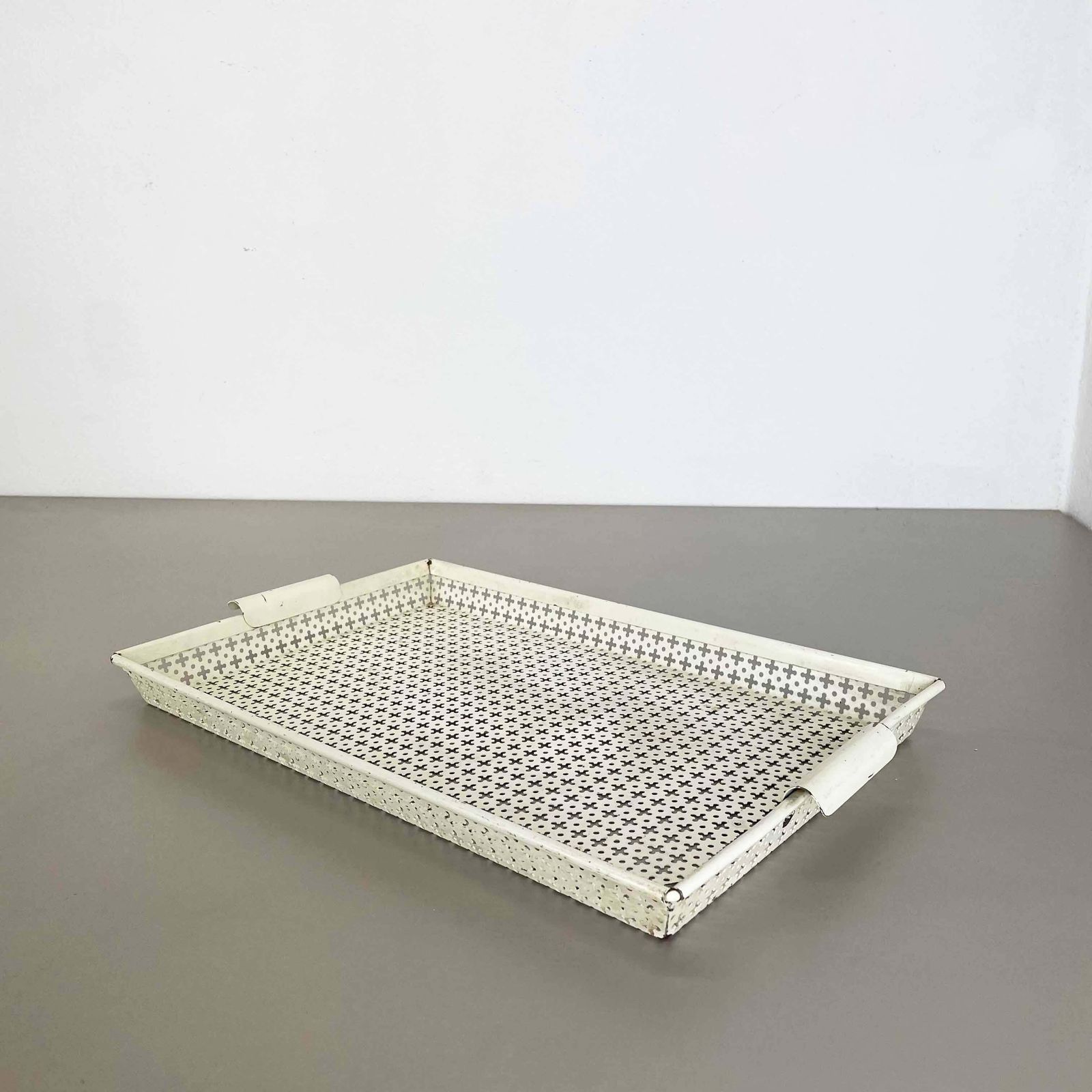 Original French Modernist Metal Tray Rigituelle By Mathieu Matégot 1950s photo for sale