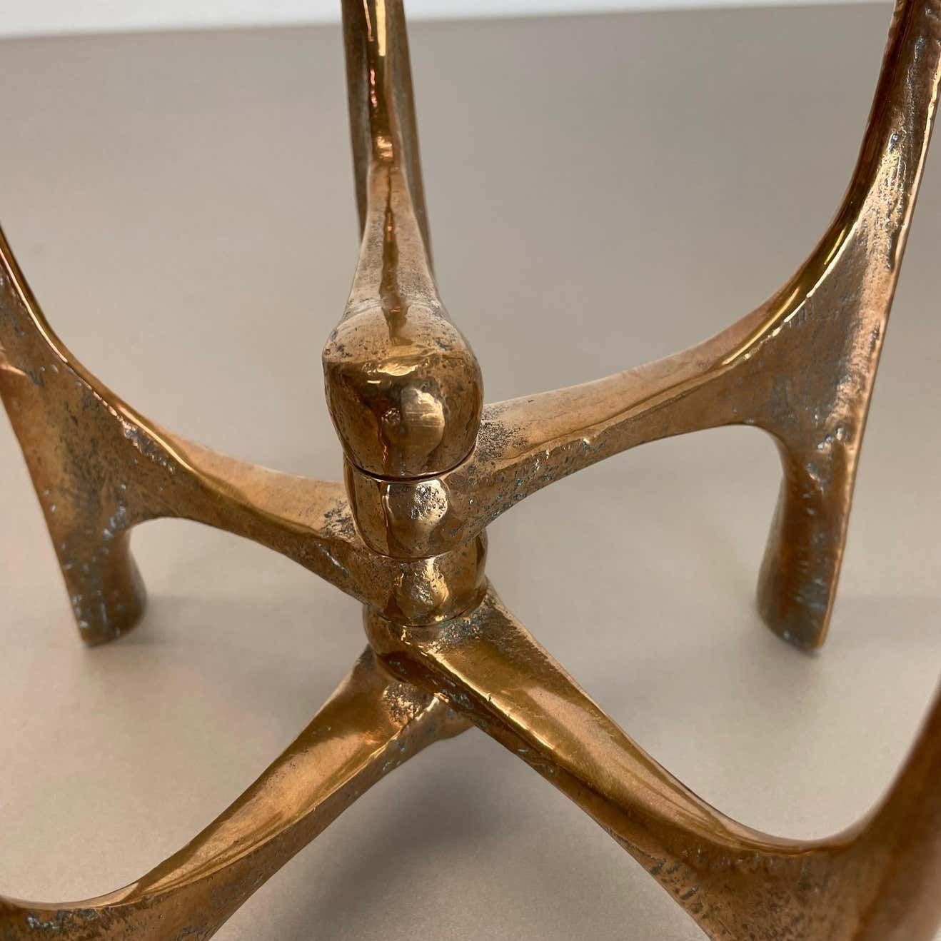 Midcentury Brutalist Bronze Candleholder By Michael Harjes, Germany, 1960s photo buy