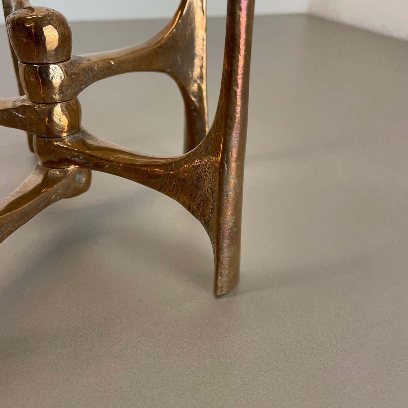 photo buy Midcentury Brutalist Bronze Candleholder By Michael Harjes, Germany, 1960s