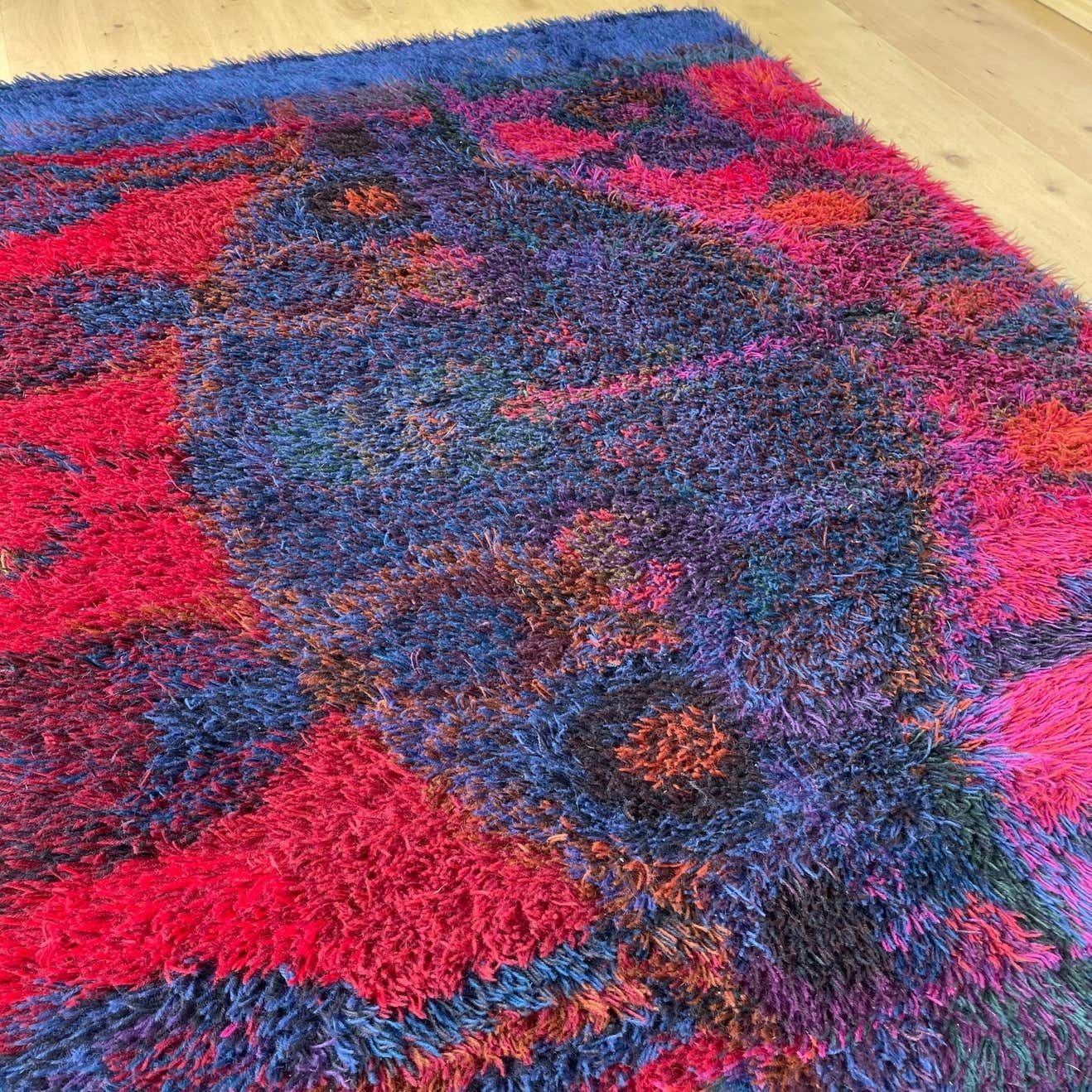 Original Scandinavian Rya Rug By Oili Mäki For Finnrya Oy Ab, Finland photo buy