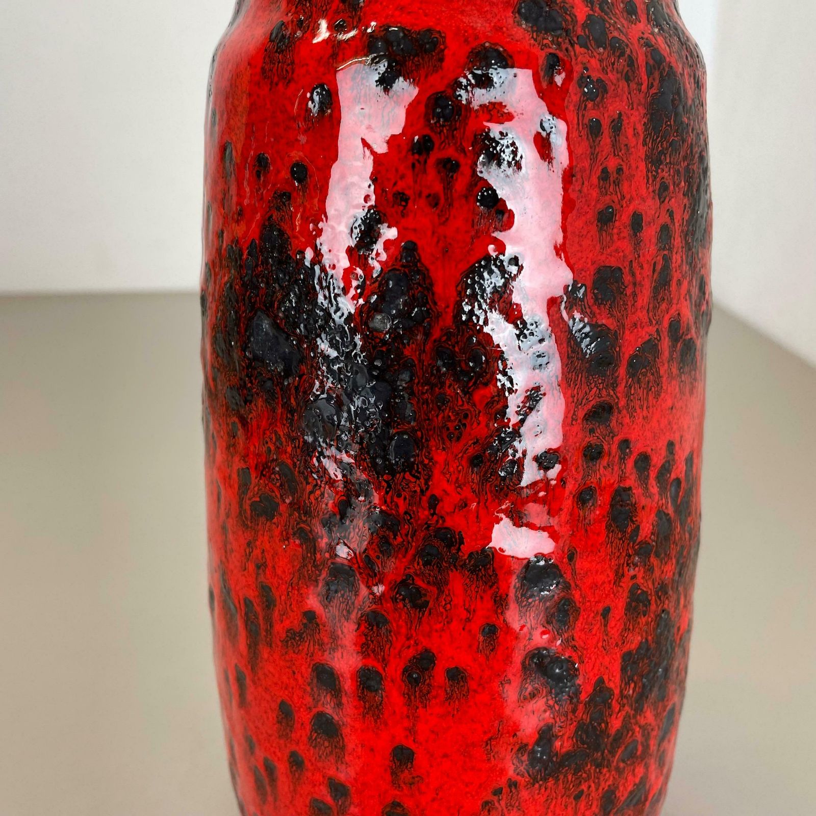 Home Decor Rare Super Color Crusty Fat Lava Multi Color Vase Scheurich, Germany Wgp, 1970s photo