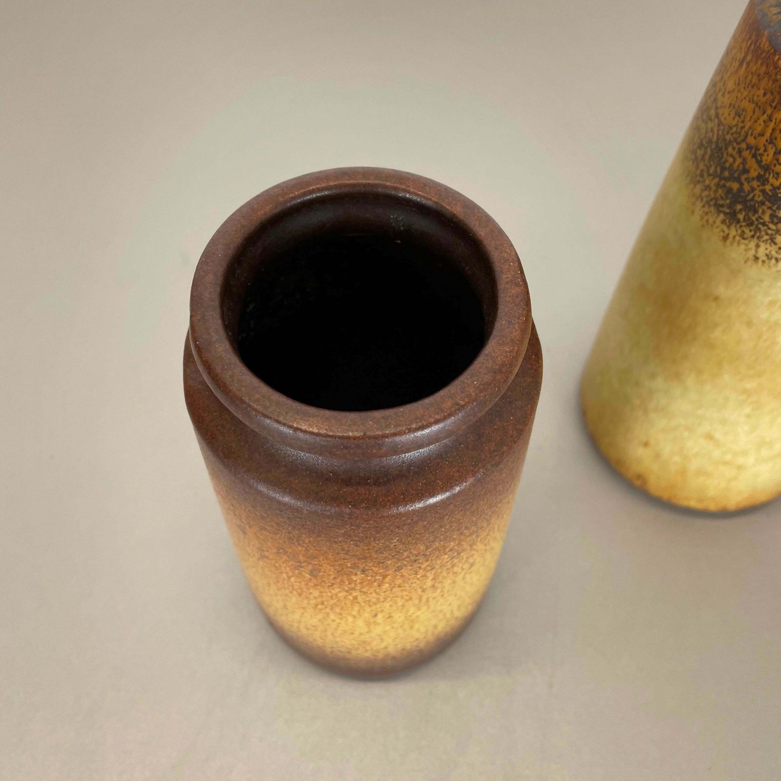 Set Of Three Pottery Fat Lava Vases "Multi Colour" By Scheurich, Germany, 1970s photo buy