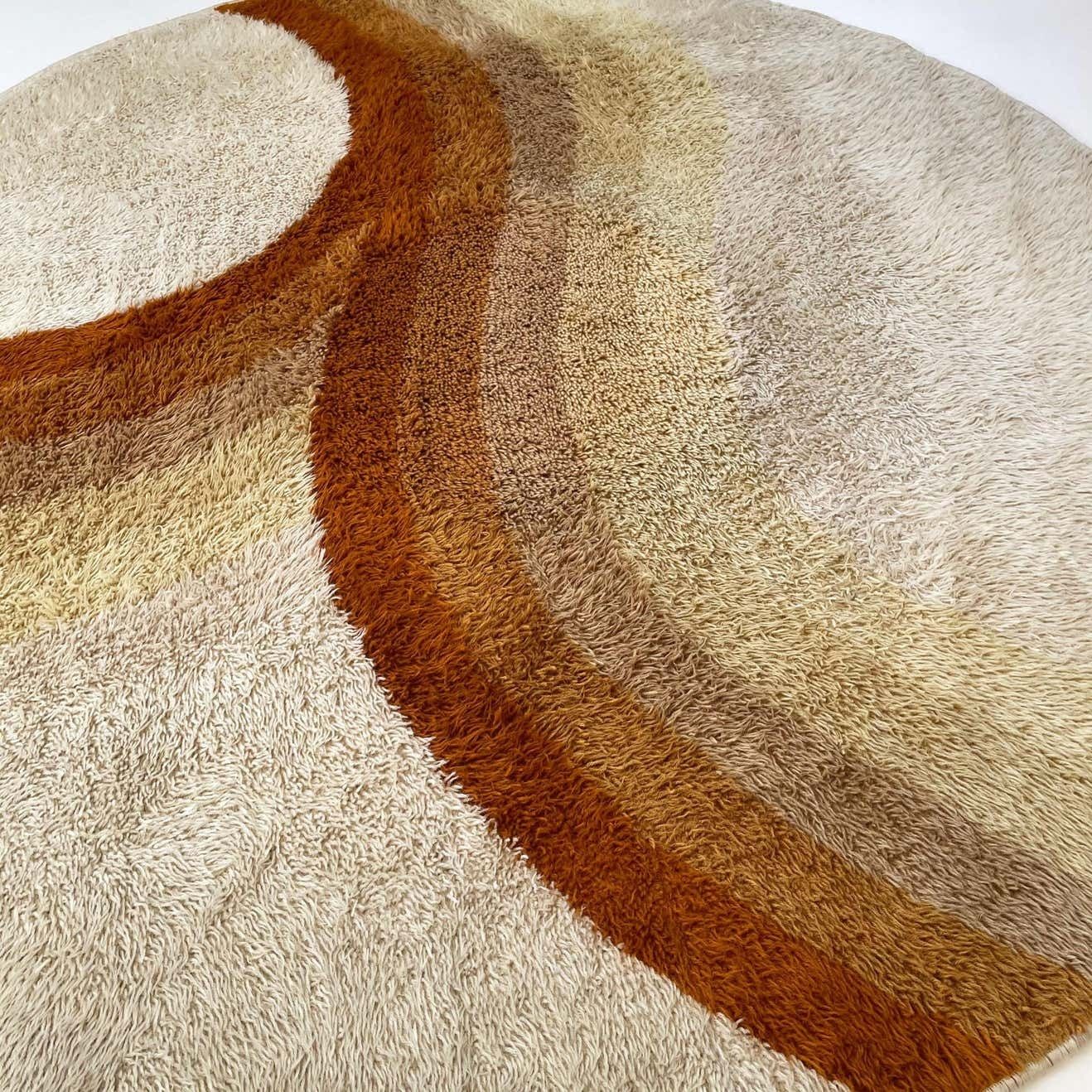 Extra Large 1970s Modernist Multi Color High Pile Rya Rug By Desso, Netherlands photo buy