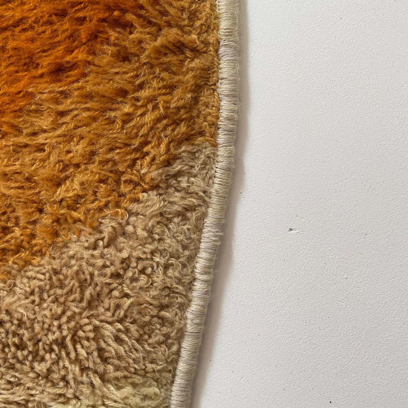 photo vintage Extra Large 1970s Modernist Multi Color High Pile Rya Rug By Desso, Netherlands