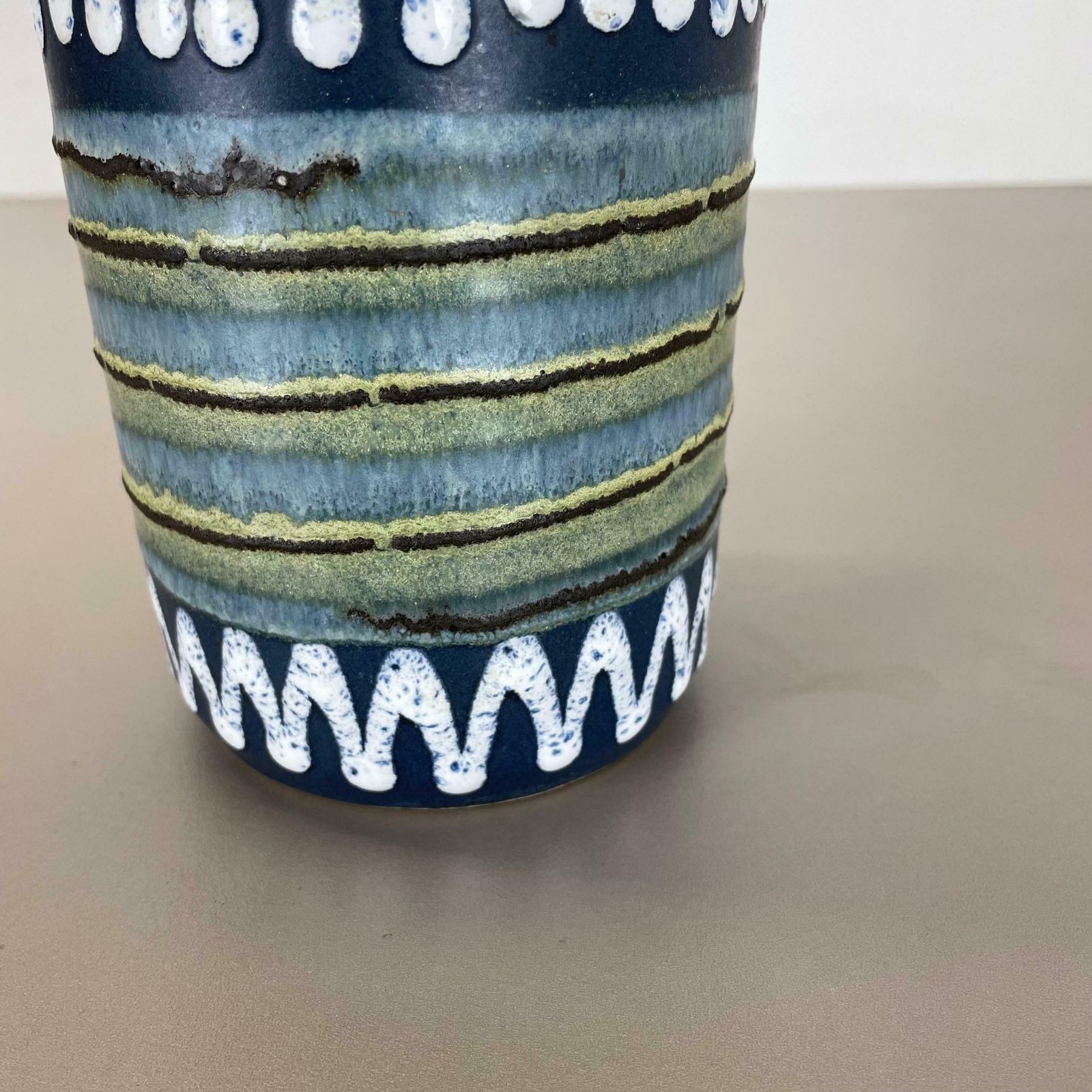 photo furniture Rare Prototpye Glaze Fat Lava Multi Colour Vase Scheurich Germany Wgp 1970s