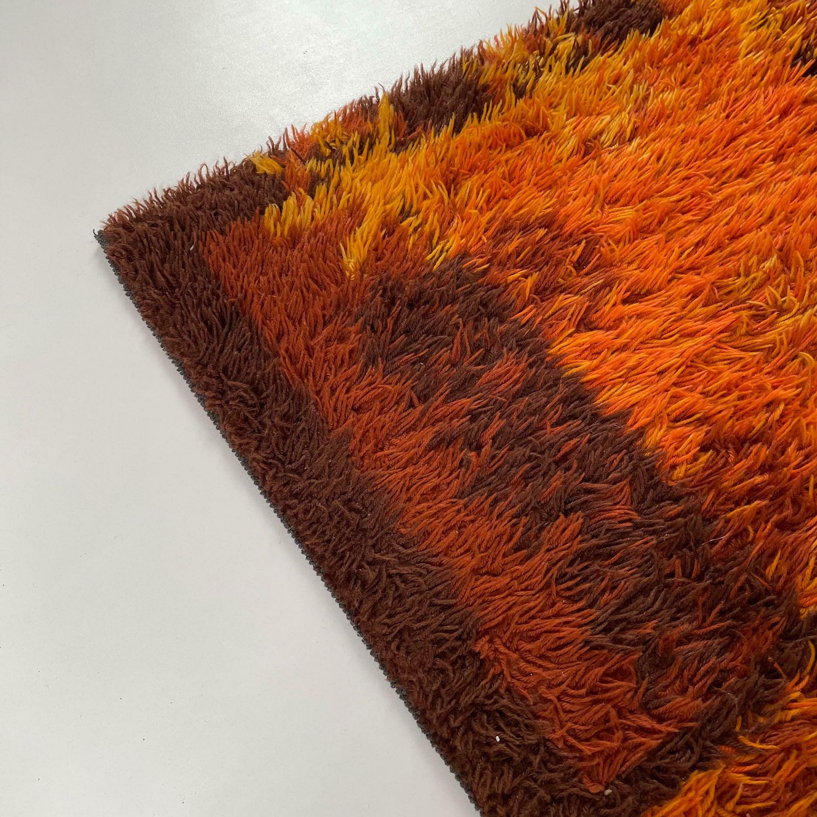 photo buy Original Scandinavian Square Pattern Rya Rug By Ege Taepper, 1960s, Denmark