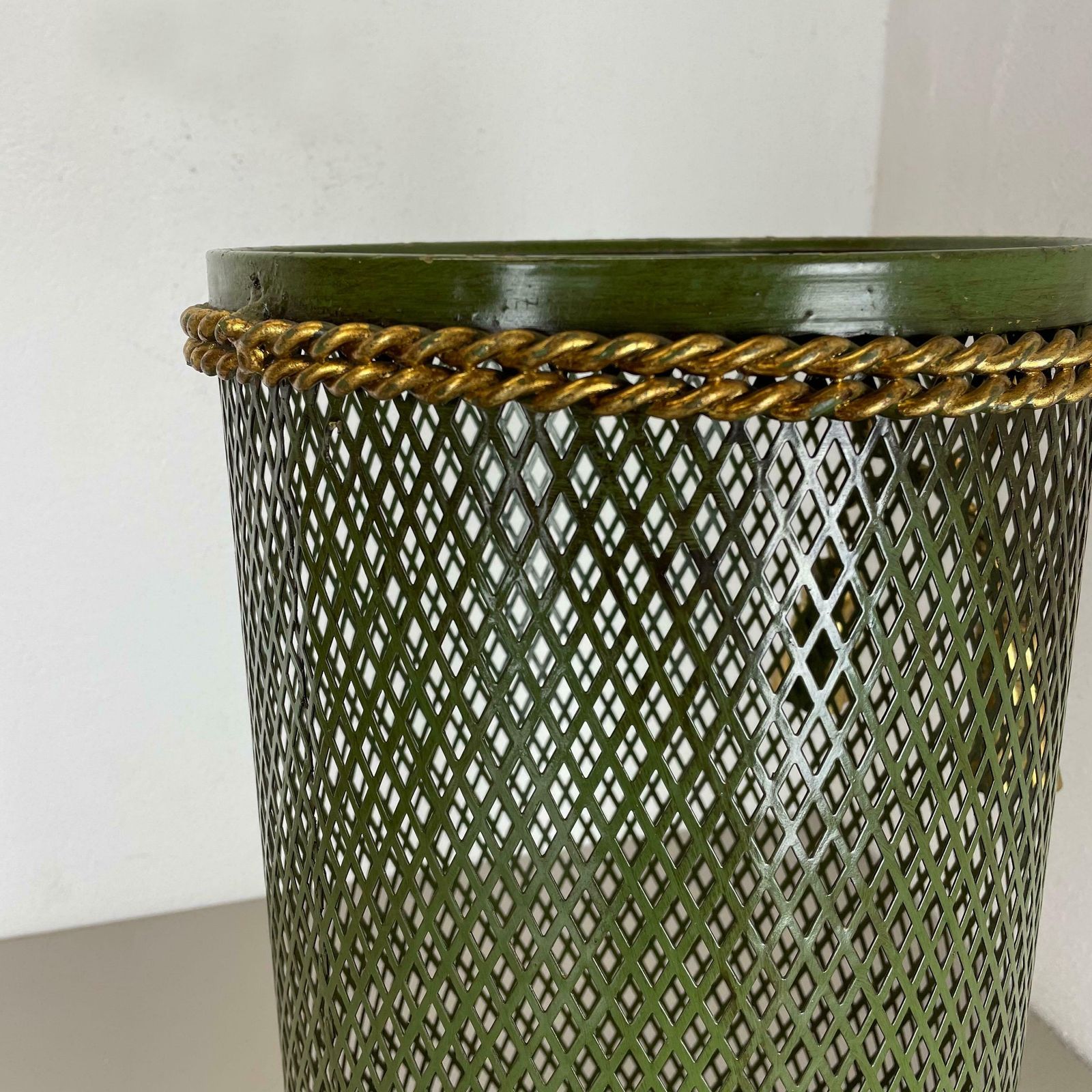 photo buy Hollywood Regency Gilded Metal Umbrella Stand By Li Puma, Firenze, Italy, 1950s