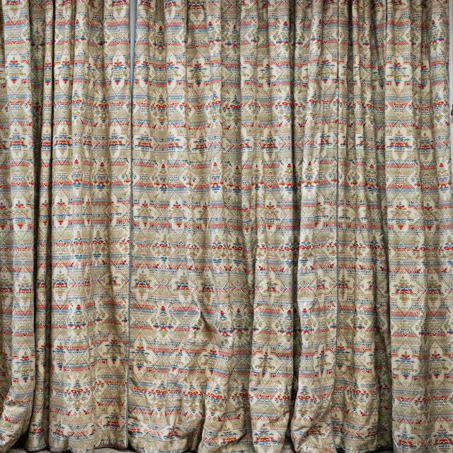 Reclaimed Heavy Tapestry Curtains With Tribal/Aztec Pattern photo 2800.0