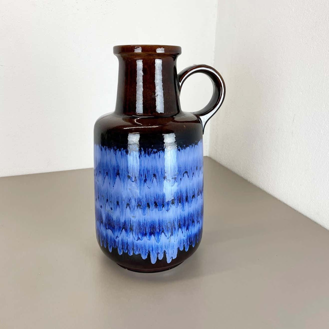 Large Pottery Fat Lava Multi Color Floor Vase 408 40 Made By Scheurich, 1970s photo furniture