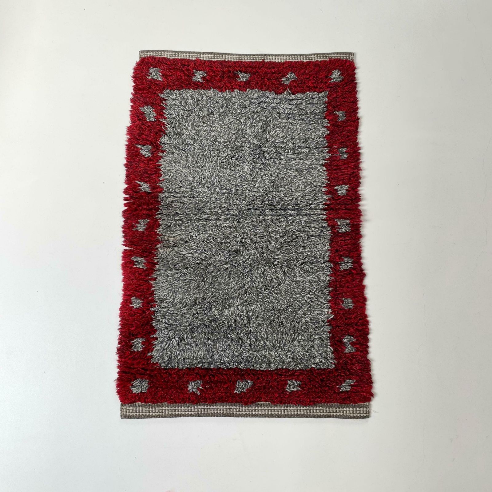 Abstract Scandinavian High Pile Abstract Rya Rug Carpet Sweden 1960s photo furniture