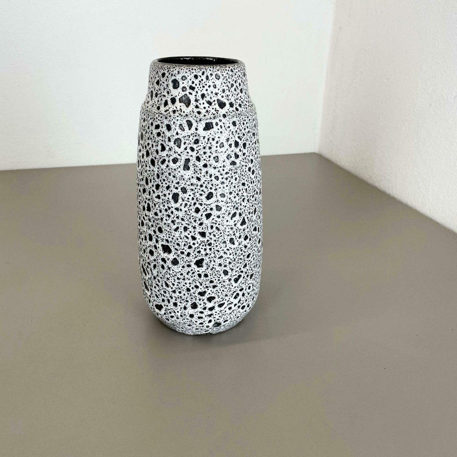 Pottery Super White Colour Fat Lava Multi Colour Vase Scheurich Germany Wgp 1970 photo for sale