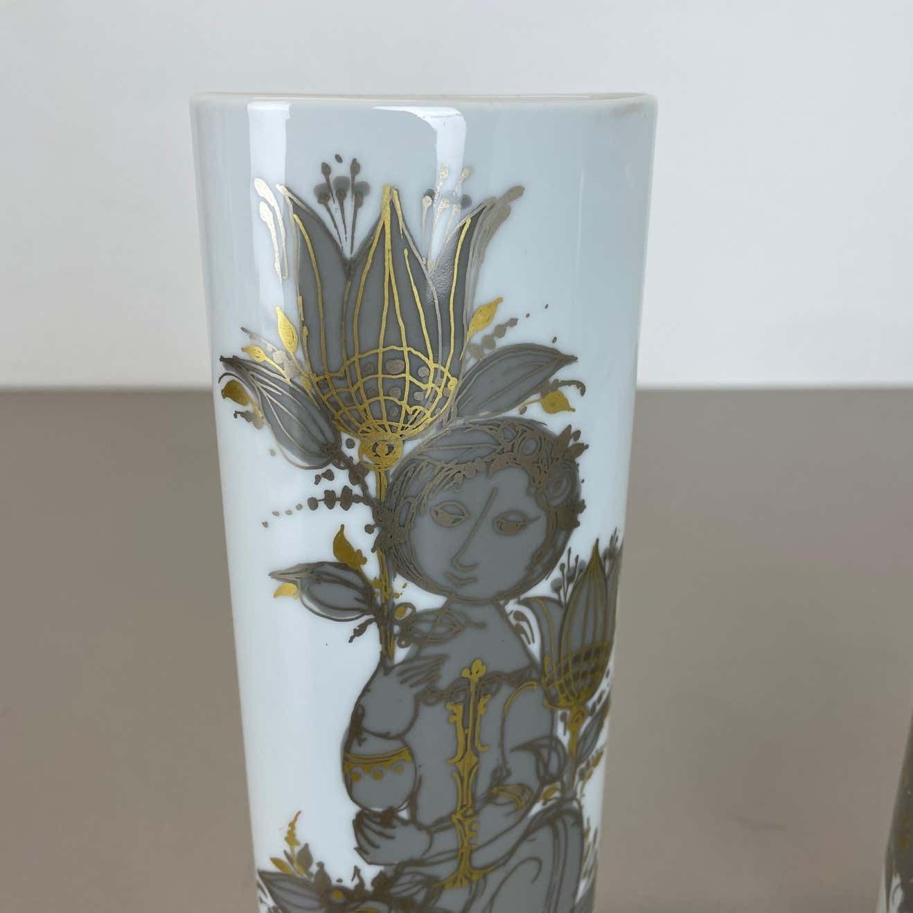 Set Of 2 Porcelain Vase By Björn Wiinblad For Rosenthal Studio Line Germany 1970 photo 497.0