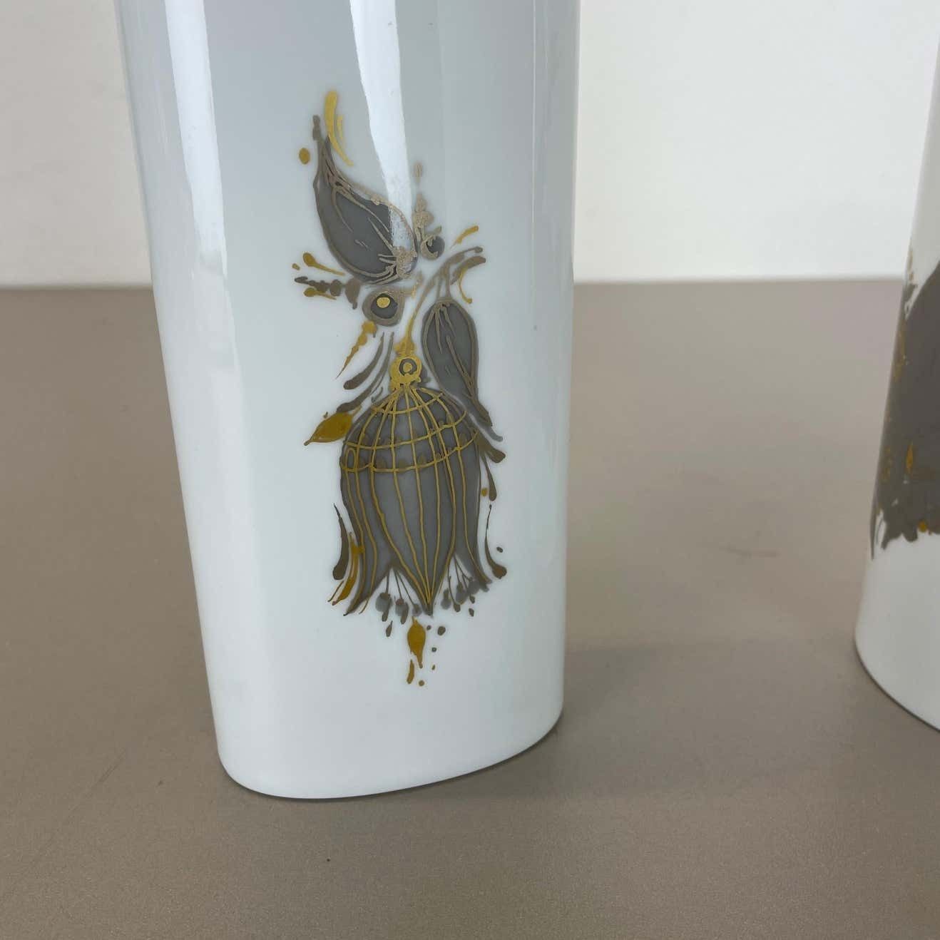 photo furniture Set Of 2 Porcelain Vase By Björn Wiinblad For Rosenthal Studio Line Germany 1970