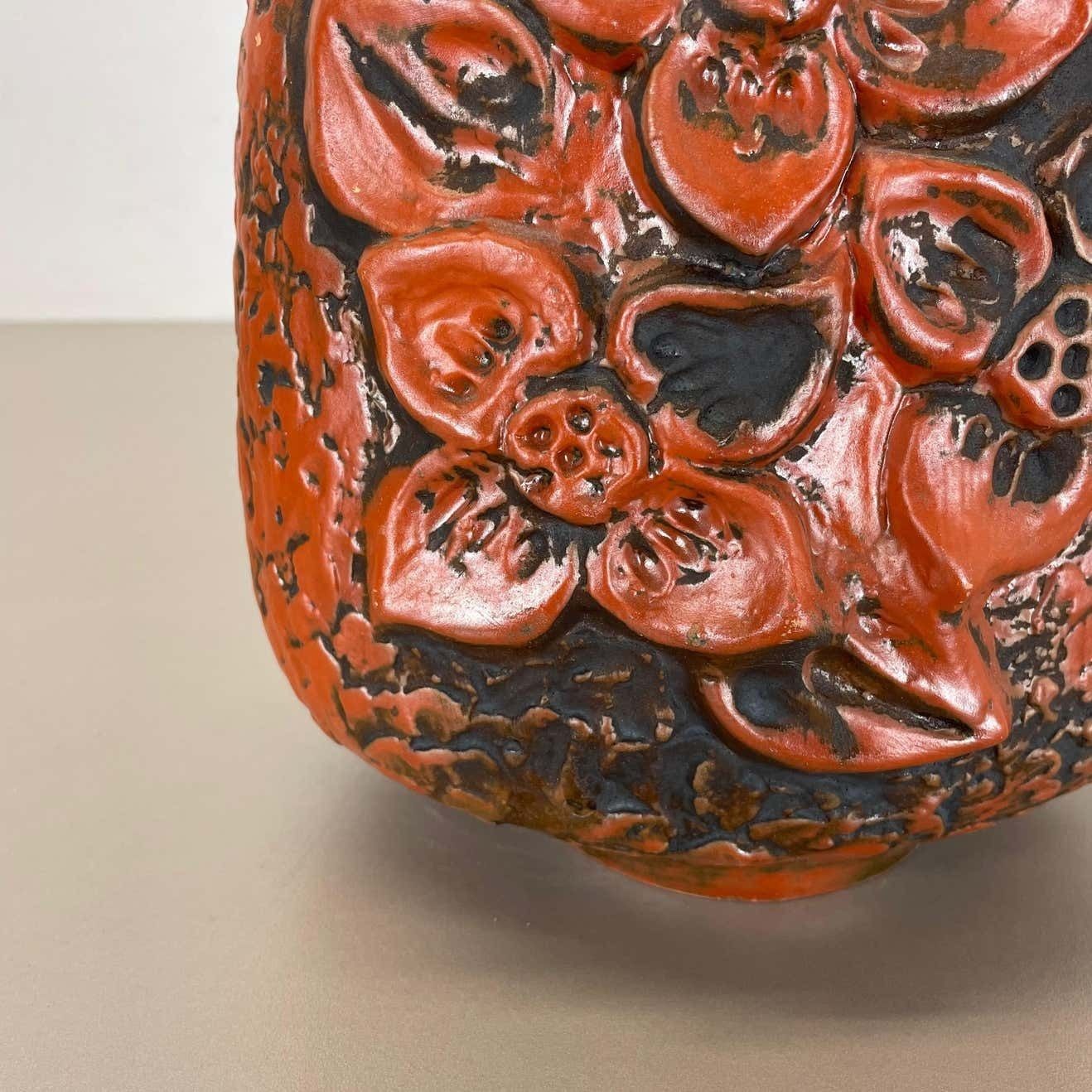 Home Decor Fat Lava Ceramic Pottery Vase Heinz Siery Carstens Tönnieshof, Germany, 1970s photo