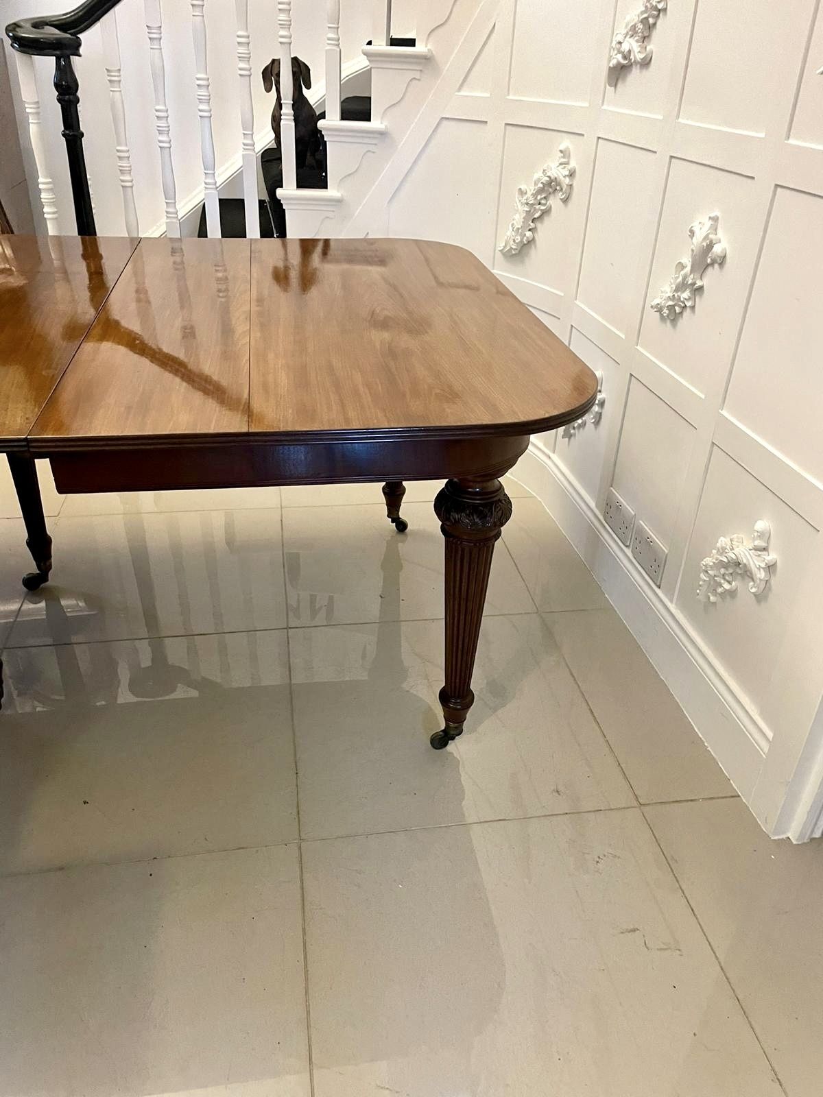 Superb Quality Metamorphic Antique Regency Figured Mahogany Extending Dining Table H 74 X W 122 X D 244.5cm photo Furniture