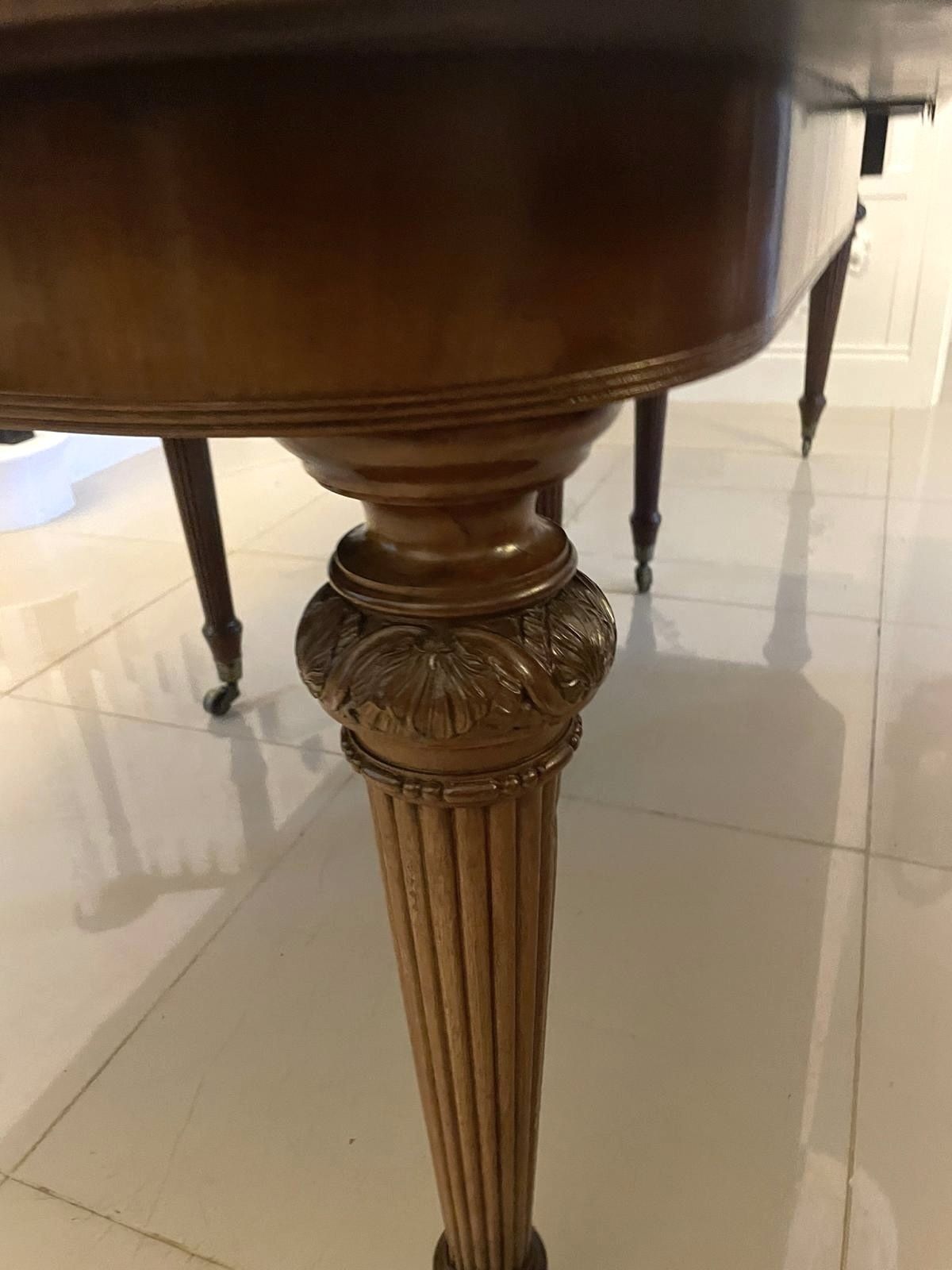 Superb Quality Metamorphic Antique Regency Figured Mahogany Extending Dining Table H 74 X W 122 X D 244.5cm photo vinterior