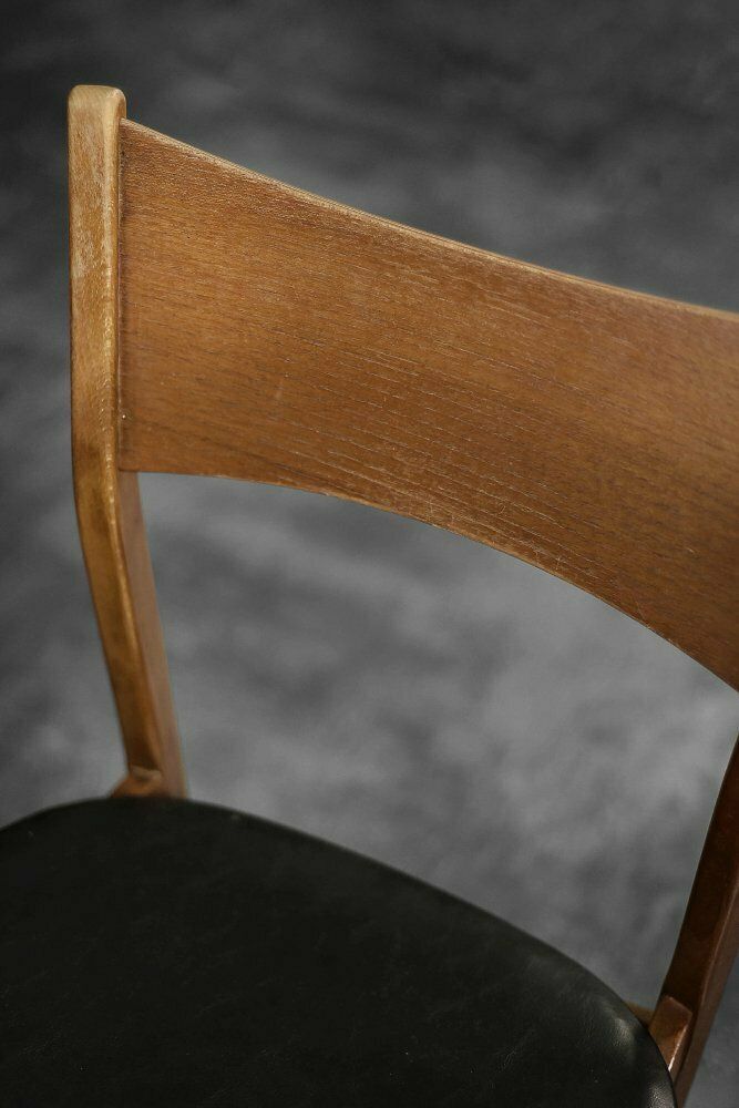 Scandinavian Modern Dining Chairs In Beech And Teak, 1960s, Set Of 4 photo vintage