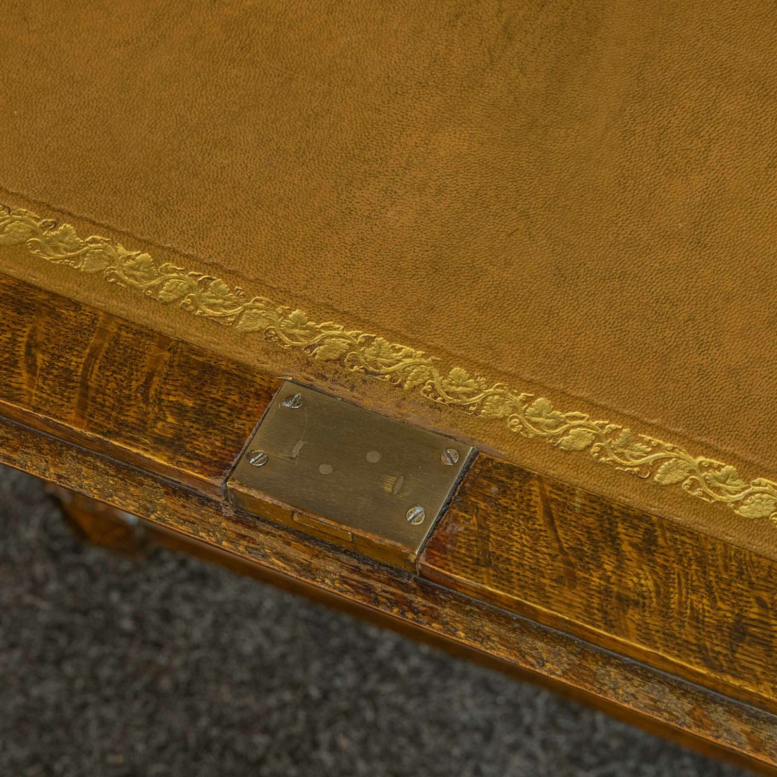 Furniture Early 20th Century Carved Oak Bureau photo