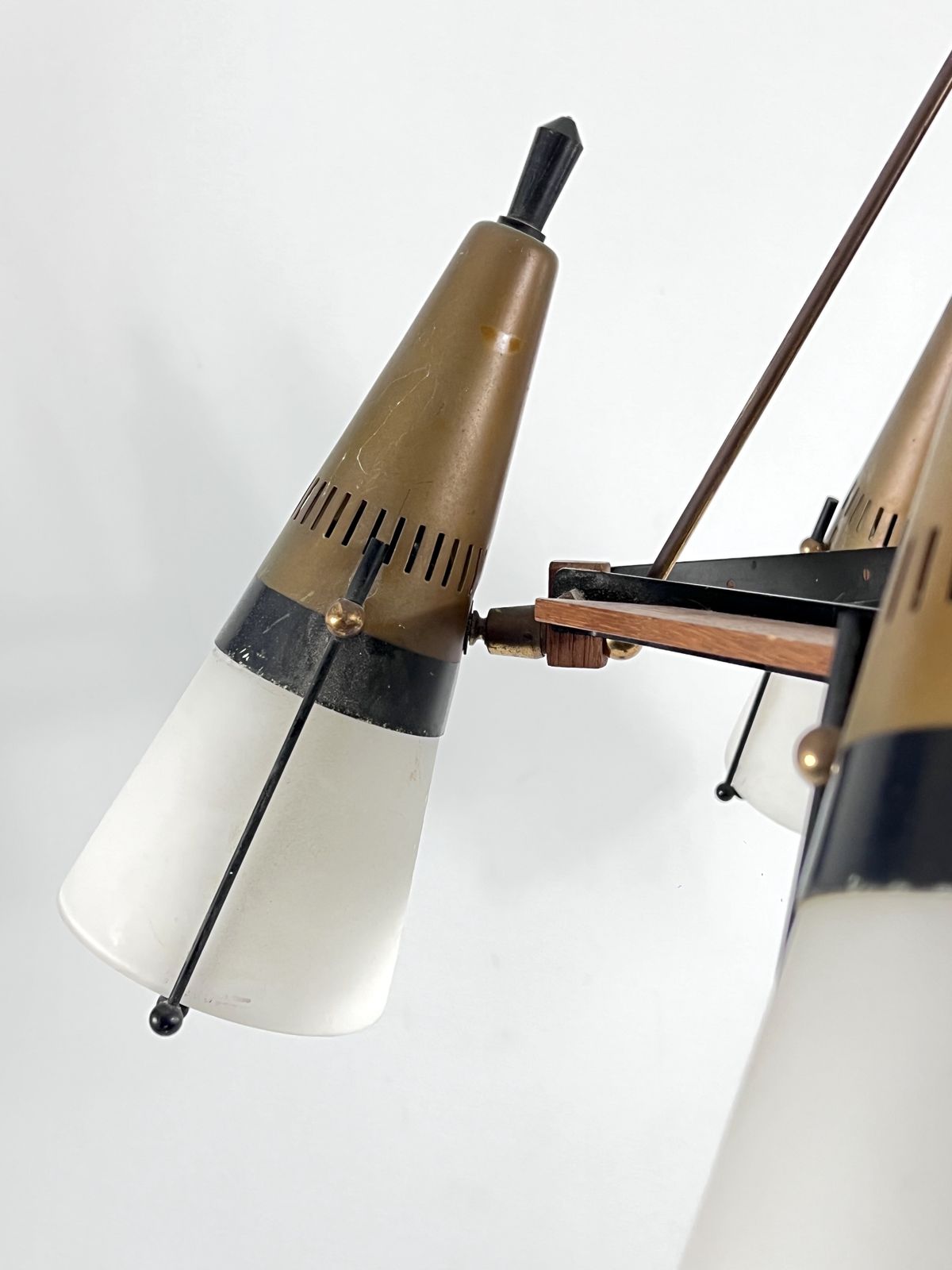Rare Mid Century Modern Sputnik Chandelier By Stilnovo. Italy 1950s photo Lighting