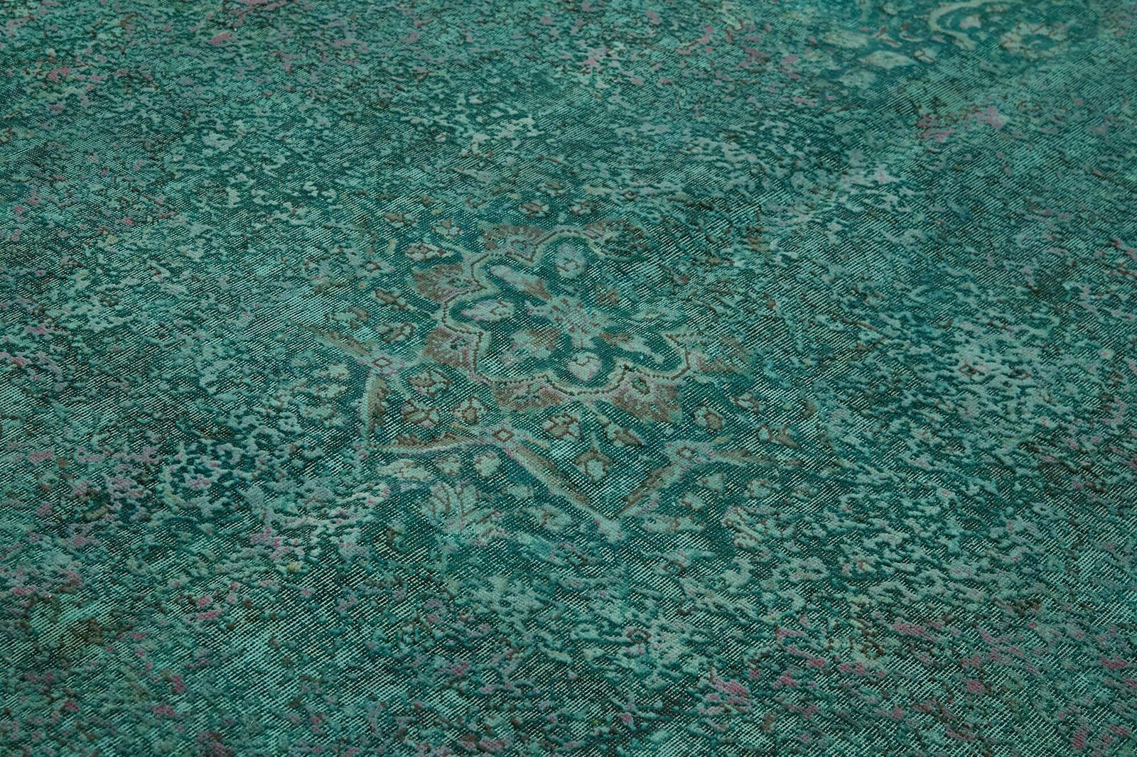 Handmade Turquoise 395 X 300 Cm Over Dyed Large Area Rug photo 3965.0
