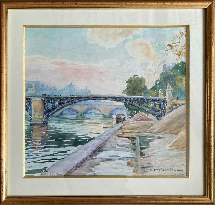 "Le Pont Des Saints Pères" Te Parijs – Pierre Emile Le Prince Ringuet, Ca. 1900