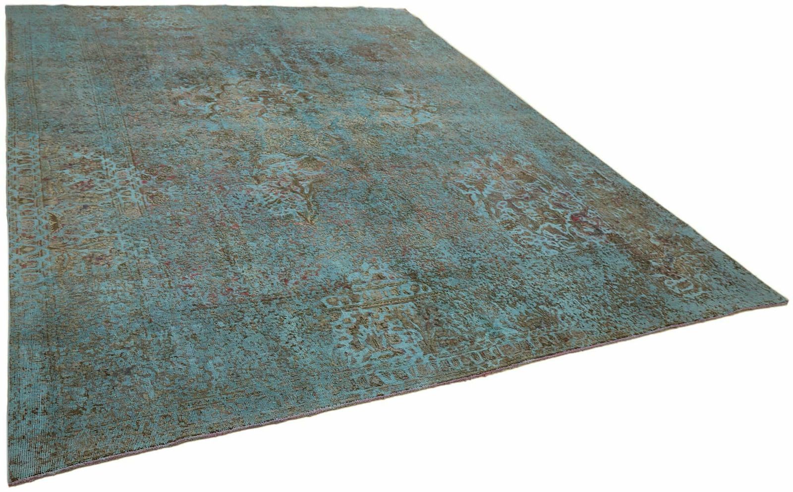 Handmade Blue 380 X 294 Cm Over Dyed Large Area Rug photo furniture