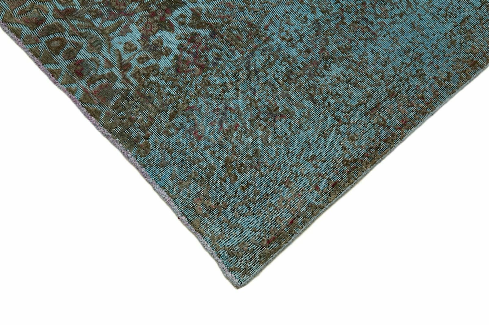 Handmade Blue 380 X 294 Cm Over Dyed Large Area Rug photo for sale
